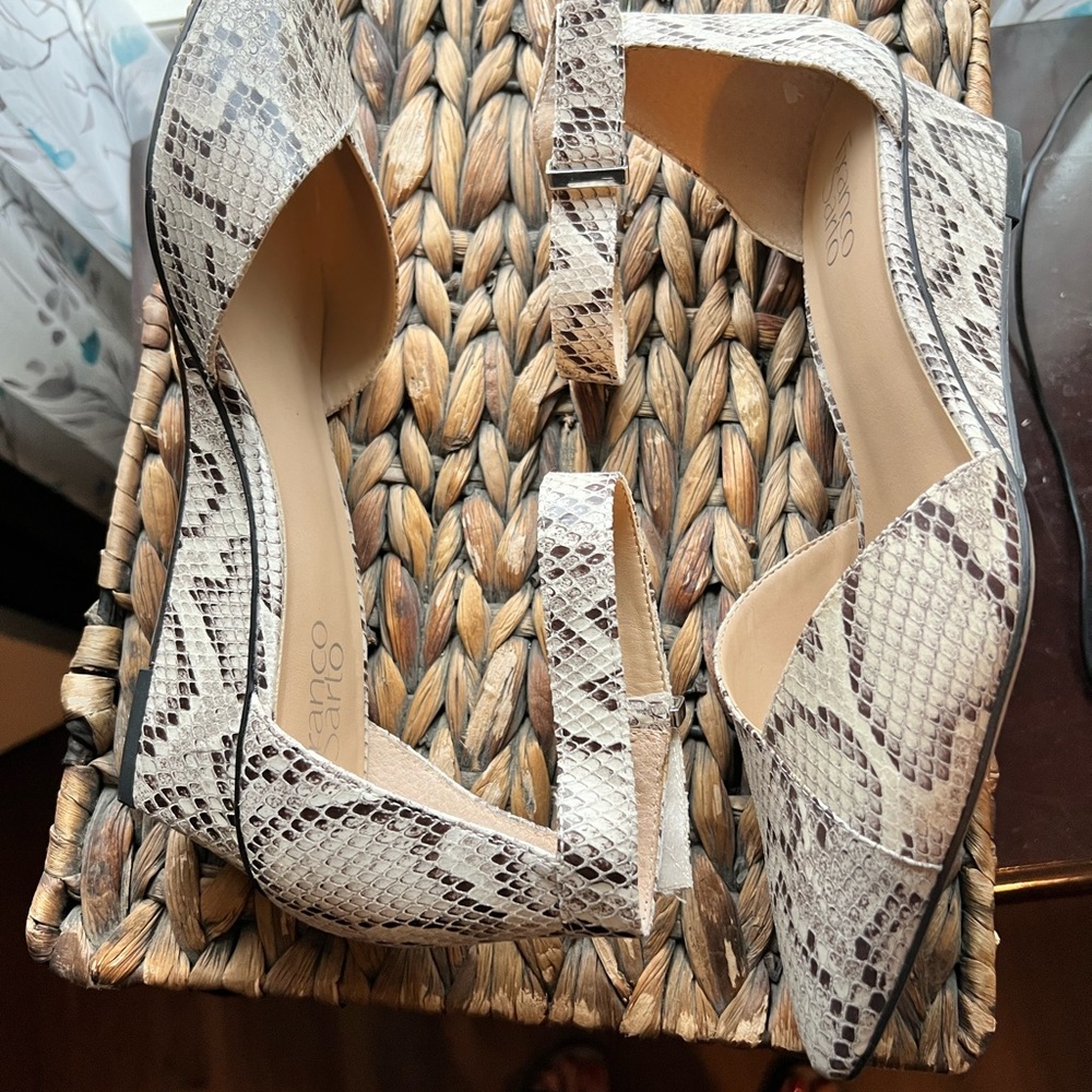 Snake print wedge